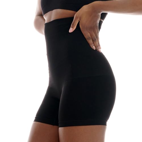 TONEST Shapewear Damen - Bauchweg Miederhose - High Waist - Shape-Unterwäsche mit Bein - Figurformende Unterhose - hohe Taille - 1200-MS-CC (S, Schwarz) von TONEST