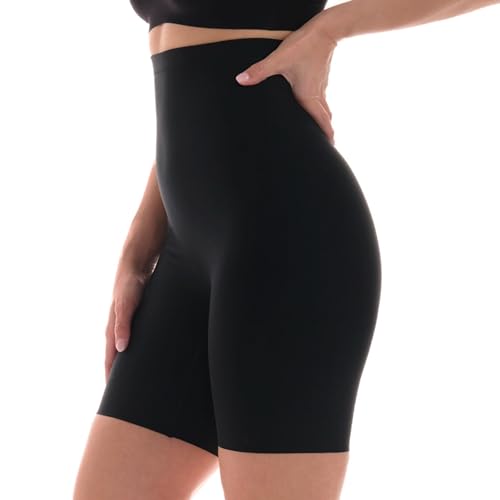 TONEST Shapewear Damen - Bauchweg Shape-Miederhose - High Waist - Figurformende Unterwäsche mit Bein - Shaping-Radlerhose - 1200-MS-FC (36, Schwarz) von TONEST