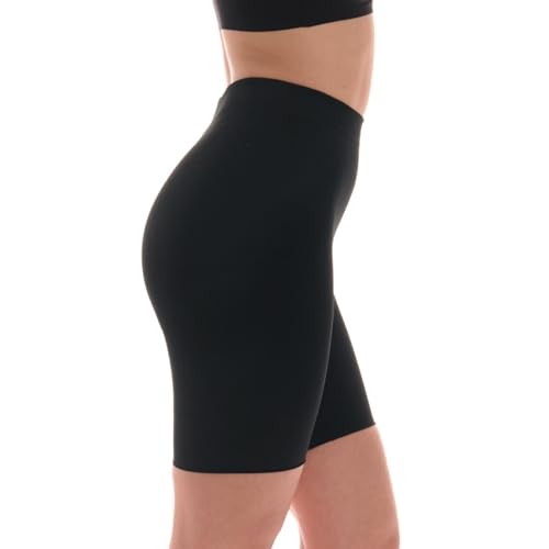 TONEST Shapewear Damen - Bauchweg Shaping-Miederhose - Mid Waist - extra stark-formend - Kompressionswäsche mit Bein - Radlerhose - 1200-SS (36, Schwarz) von TONEST