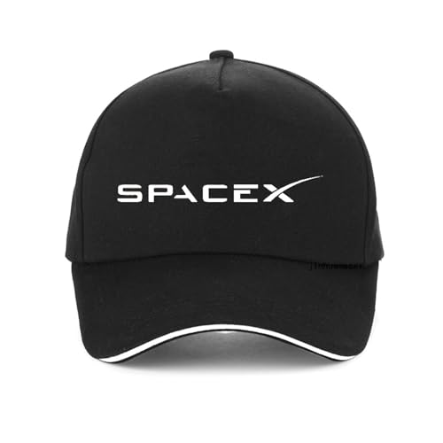 Baseballkappe Space X Herren Damen Logo Baseballkappe Baumwolle Baseballkappe Verstellbarer Hip-Hop-Stil Outdoor-Sport von TONFON