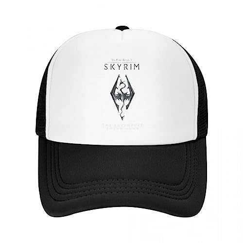 TONFON Baseball Kappe Hiphop Sonnenhut Benutzerdefinierte Skyrim Logo Baseballkappe Männer Frauen Verstellbar Das Abenteuer Brettspiel Trucker Hut Sport Snapback Verstellbare Geburtstagsgeschenke von TONFON