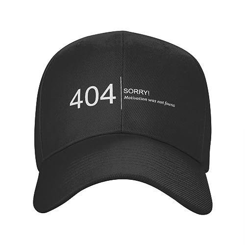 TONFON Baseballkappe Error 404 Baseballkappen-Accessoire für Männer und Frauen mit Programmierer Einstellbarer Snapback Unisex von TONFON