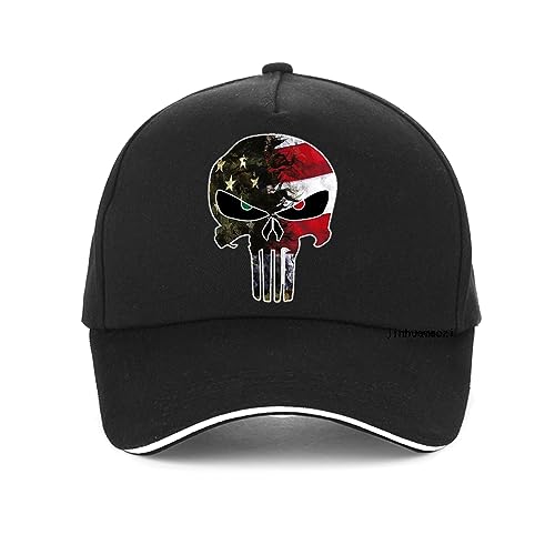 TONFON Unisex Baseballkappe Herren Baseballkappe US-Flaggendruck Verstellbarer Snapback-Totenkopf Navy Seal Team modisch TONFON Unisex Baseballkappe Herren Baseballkappe US-Flaggendruck Verstellbarer Snapback-Totenkopf Navy Seal Team modisch von TONFON