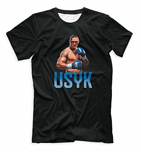 TONGFENG Oleksandr Usyk T-Shirt Boxer, Schwarz , M von TONGFENG