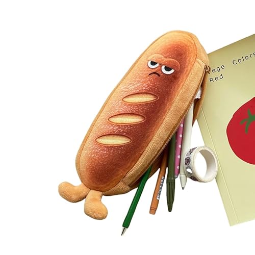 TONGMAN Brotförmiges Federmäppchen – niedliches Brot-Federmäppchen für Stifte, Bleistifte und Münzen, wasserdicht, langlebig, Schreibwaren-Tasche, lustiger Schul- und Bürobedarf für Kinder und TONGMAN Brotförmiges Federmäppchen – niedliches Brot-Federmäppchen für Stifte, Bleistifte und Münzen, wasserdicht, langlebig, Schreibwaren-Tasche, lustiger Schul- und Bürobedarf für Kinder und von TONGMAN