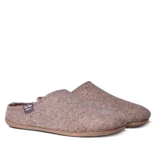 Toni Pons Damen-Hausschuh aus recyceltem Filz – MONA-FR – Taupe, 37 EU von Toni Pons