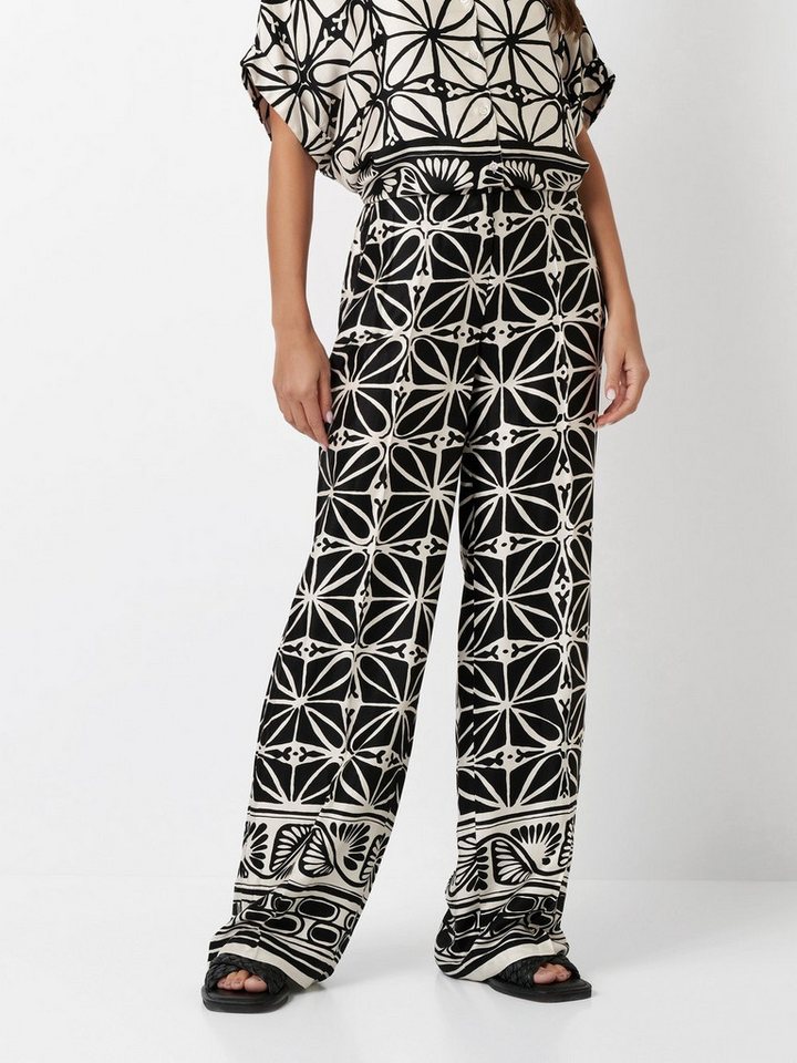 TONI Palazzohose Luisa Palazzo mit graphischem Bordüre-Print von TONI