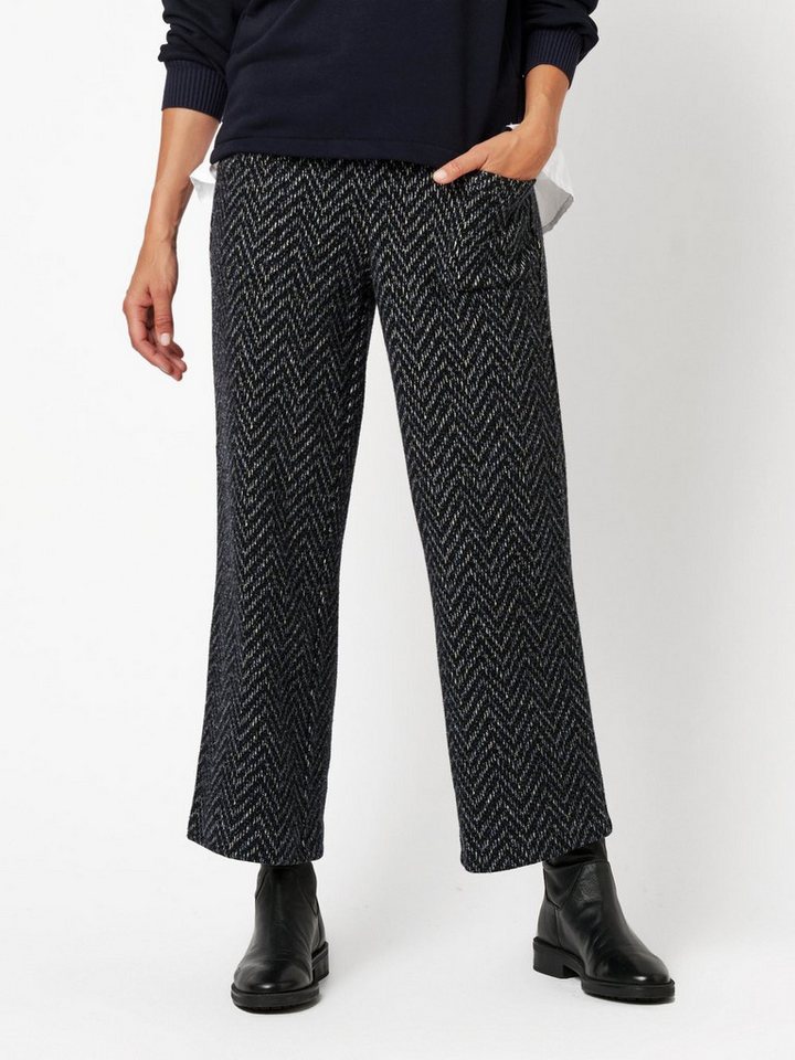 TONI Palazzohose Sue aus gemustertem, flauschigem Jersey von TONI