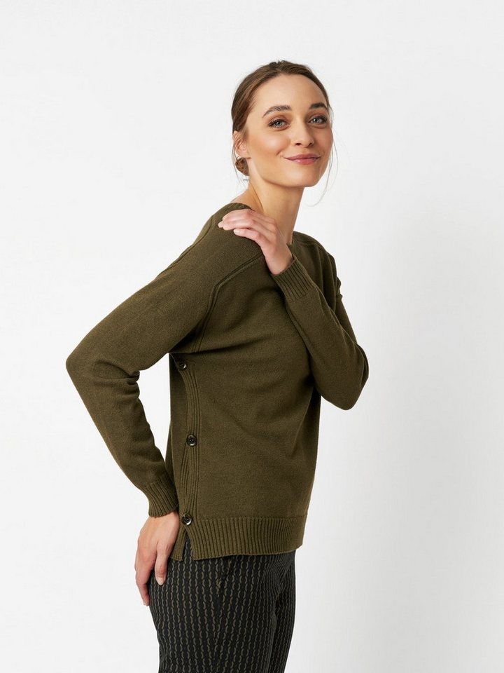 TONI Strickpullover Ginette mit seitlicher Knopfleiste von TONI