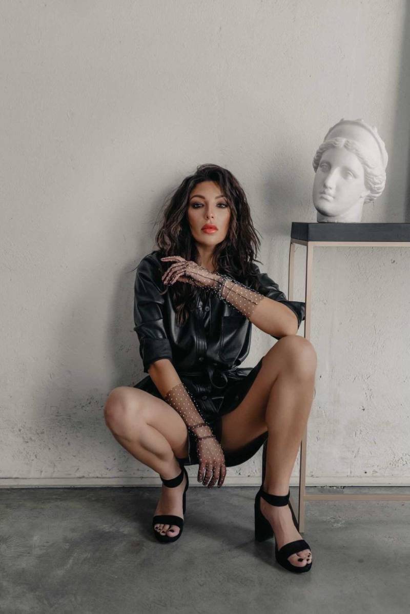 Tüll Armstulpen Für Frauen Polka Dot Klein Groß Schwarz Netz Accessoires Nylon Transperent Oper Mädchen Spitze Vintage Retro Ellenbogen Rüschen von TONKObrand