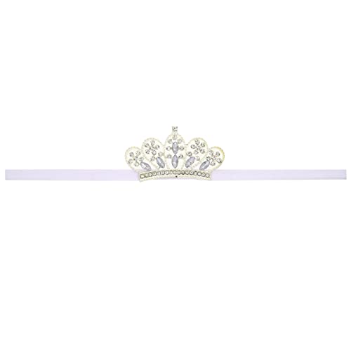TONSEE 1pcs Neue Fashion Lovely Baby Crystal Crown Kinder Haarband Prinzessin Baby Girl Crystal Pearl Krone Haarreifen (weiß) von TONSEE