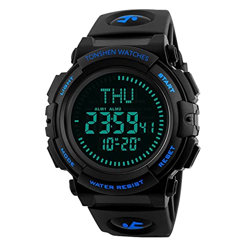 TONSHEN Herren Digital Uhr Sport Outdoor Militär Tactical Wasserdicht Kompass LED Anzeige Uhren TONSHEN Herren Digital Uhr Sport Outdoor Militär Tactical Wasserdicht Kompass LED Anzeige Uhren von TONSHEN