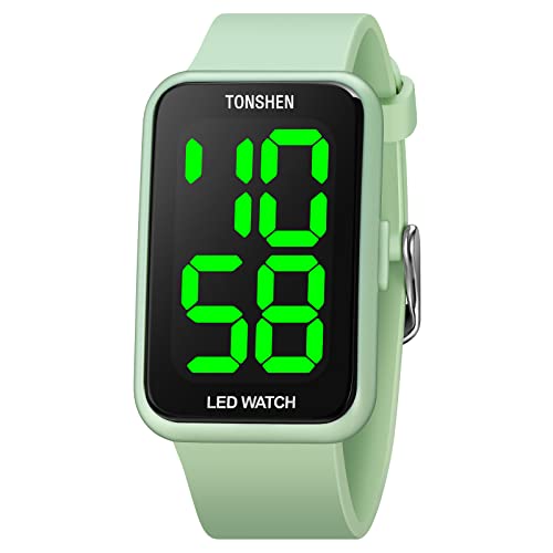 TONSHEN Unisex Outdoor Sport Uhren LED Elektronik Herrenuhr Damenuhr Digitaluhr Kautschuk Armbanduhr (Blau) von TONSHEN