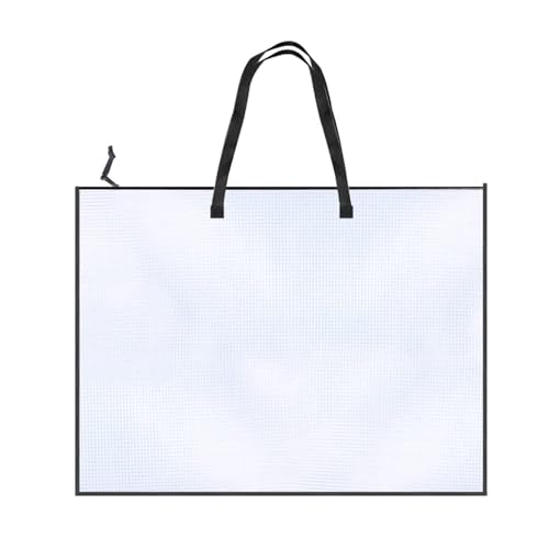 TONXX Projekttasche mit großem Fassungsvermögen, wasserdichte, transparente Mesh-Tasche mit Reißverschluss für Poster und Kunstbedarf für Künstler, Designer und Studenten von TONXX