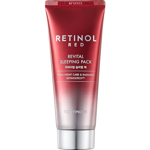 TONYMOLY Red Retinol Revital Sleeping Pack - Retinol Overnight Maske Gesicht with Bakuchiol and Peptide - Deep Nourishing Face Mask, Korean Skincare - Gesichtsmaske Frauen, 120 ml TONYMOLY Red Retinol Revital Sleeping Pack - Retinol Overnight Maske Gesicht with Bakuchiol and Peptide - Deep Nourishing Face Mask, Korean Skincare - Gesichtsmaske Frauen, 120 ml von TONYMOLY