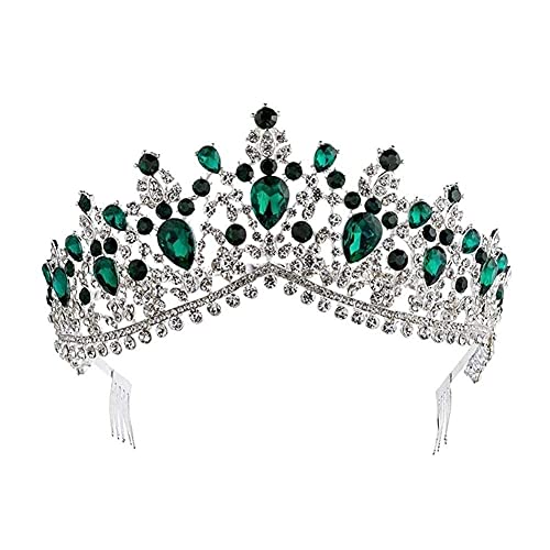 Haarschmuck, Stirnbänder für Frauen, mehrere Farben, Tiaras, Königin-Braut-Kronen mit Kamm, Braut-Hochzeit, modische Haarschmuck-Accessoires von TONZN