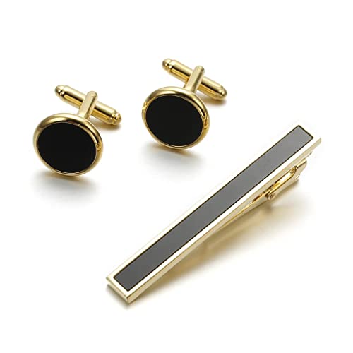 Hochzeit Kleidung Hemd Manschettenknöpfe Business Anzug Clips Kleidung Zubehör Set Kleidung (D wie im Bild gezeigt) von TONZN