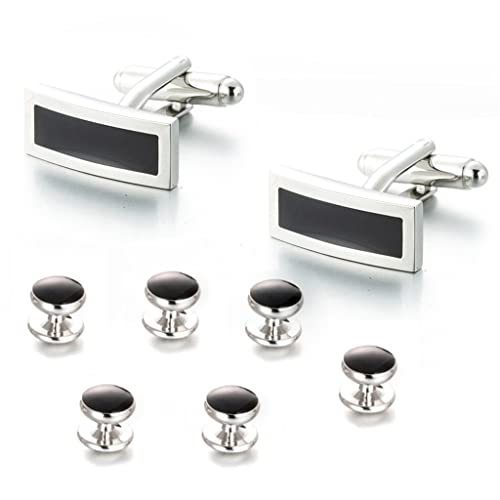 Hochzeitsschmuck-Manschettenknöpfe, Kleidungsstück, rechteckige Knöpfe, Accessoires, Herrenschmuck, Hundert-Match-Manschettenknöpfe, Manschettenknöpfe (D wie im Bild gezeigt) von TONZN