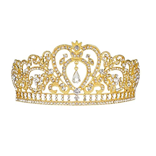 Kristall-Braut-Stirnband, Abschlussball, Königin, Festzug, Prinzessin, Krone, Haarschmuck für Frauen, Krone (Krone) von TONZN
