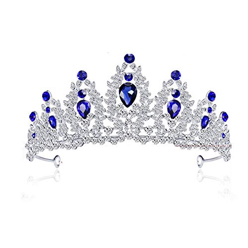 Kronen, Mini-Herz-Strass-Tiara für Hochzeit, Braut, Abschlussball, Geburtstag, Pegeant-Princess-Party (Farbe: Silber) (Silber) von TONZN