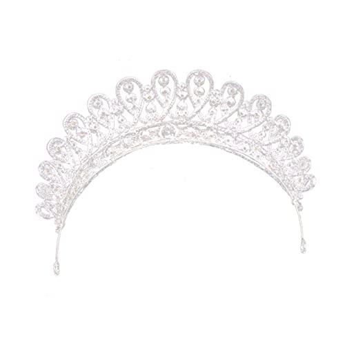 Strass-Haarschmuck, Braut-Haarteile für Hochzeit, Prinzessin-Zubehör, Strass-Tiara, Braut-Kristall-Stirnband, Kristall-Tiara, Krone, Kopfschmuck, Hochzeit von TONZN