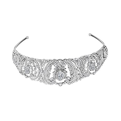 Strass-Hochzeitskrone, Hochzeits-Haarteile für Bräute, Braut-Haarschmuck, Hochzeits-Tiara, Party-Kopfschmuck, Bachelorette-Tiara, Hochzeits-Kopfschmuck, Tiara von TONZN