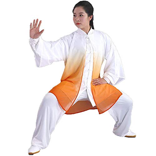 Tai Chi Kleidung Damen Tai Chi Uniform Kung Fu Kleidung Kampfsport Kleidung Gruppenleistung Kleidung Yoga Kleidung,A-XS (E 3XL) von TONZN