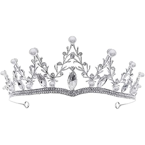 Tiara für Frauen, Tiara, Hochzeits-Tiaras und Kronen für Frauen, Strass-Königin-Tiara für Frauen, Prinzessin-Krone, Geburtstags-Tiara-Stirnbänder von TONZN