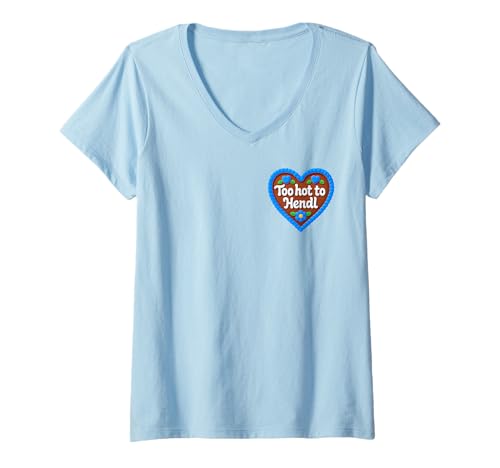 Damen Too HOT to HENDL X Lover Trend Love Statement Oktoberfest T-Shirt mit V-Ausschnitt Damen Too HOT to HENDL X Lover Trend Love Statement Oktoberfest T-Shirt mit V-Ausschnitt von TOO HOT TO HENDL X Neue Wiesn Tracht Lebkuchenherz