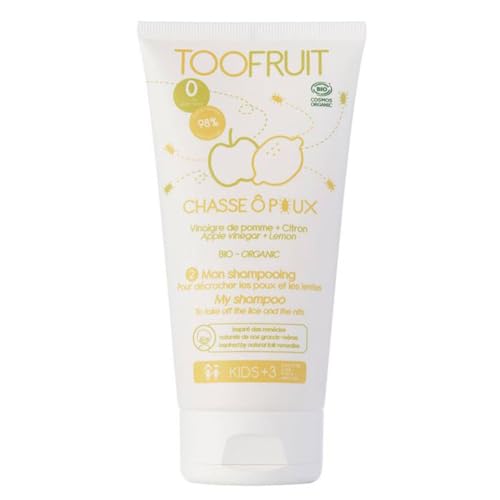 TOOFRUIT Anti-Läuse Haarshampoo Apfel - Zitrone, 150 ml, Natürliches Anti-Läuse-Shampoo für Kinder, Ohne ätherische Öle & Alkohol, 98% natürliche Inhaltsstoffe, Bio & Vegan von TOOFRUIT