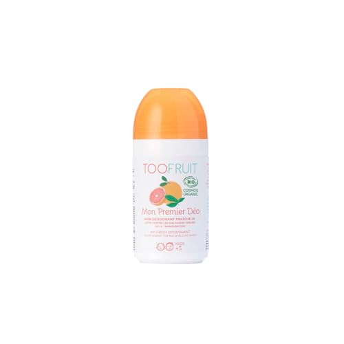 TOOFRUIT Mein Erster Deoroller Bio-zertifizierter Kinder Deoroller mit antibakteriellem BIO-Salbeiwasser und Feuchtigkeit absorbierendem Bambus-Extrakt (Grapefruit-Minze) von TOOFRUIT
