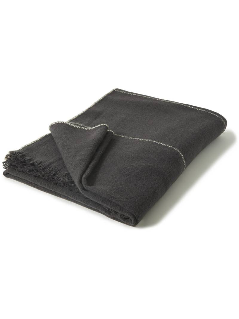TOOGOOD - Plough Fringed Striped Merino Wool Throw - Men - Gray von TOOGOOD