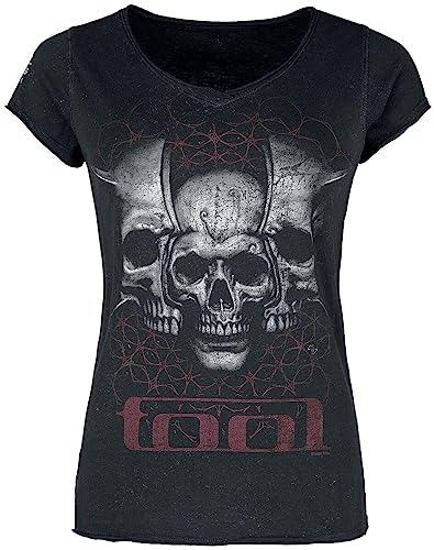 TOOL Skull Spikes Frauen T-Shirt schwarz XL 100% Baumwolle Band-Merch, Bands von TOOL