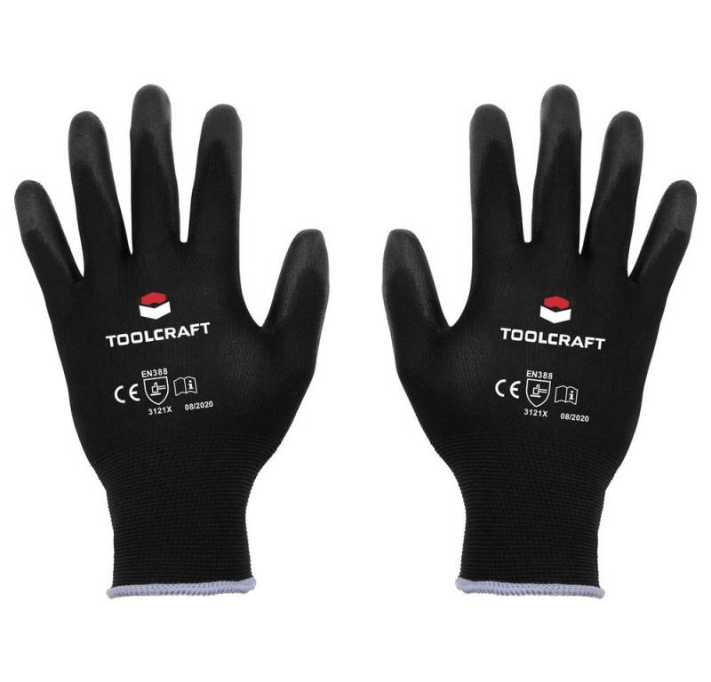 TOOLCRAFT Arbeitshandschuhe TOOLCRAFT TO-5621544 Polyester, Polyurethan Arbeitshandschuh Größe (H von TOOLCRAFT