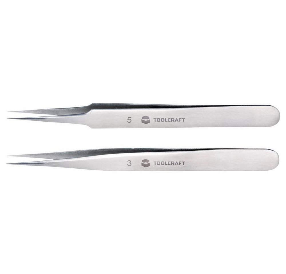 TOOLCRAFT Pinzette Edelstahl Pinzetten Set 120mm 2er Set TOOLCRAFT Pinzette Edelstahl Pinzetten Set 120mm 2er Set von TOOLCRAFT