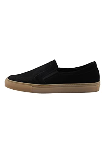 TOORE Herren Leder Slip-Ons, SCHWARZ, 42 EU von TOORE