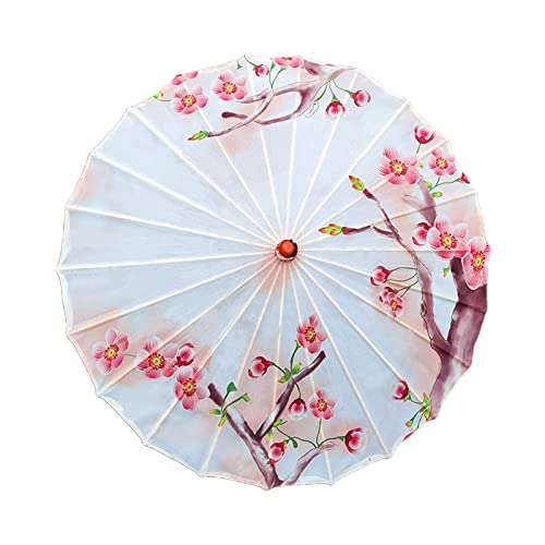 TOOYFUL Handgemachter orientalischer Ölpapier-Sonnenschirm Chinesischer Ölpapier-Regenschirm 32 Zoll winddichter Seidentuch-Frauen-Regenschirm für, Stil b von TOOYFUL