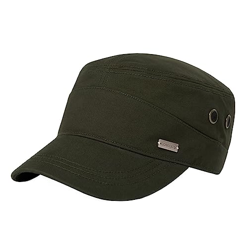 TOP-EX Herren Army Military Cap - Sommer Basecap Mütze, Schildmütze, Cuba-Stil, verstellbar Wanderhut, Faltbarer Sonnenhut Ideal für Outdoor-Aktivitäten Armeegrün XL von TOP-EX