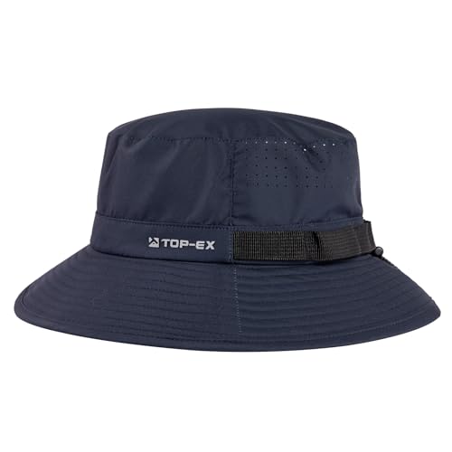 TOP-EX Kühlender Fischerhut Herren Atmungsaktiv SPF Sonnenhut Damen Sommer Outdoor Hut mit Breiter Krempe Faltbar Safari Hut Wanderhut Navy Blau XXL von TOP-EX