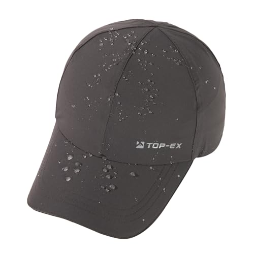 TOP-EX Oversize XL XXL XXXL Baseball Cap Wasserdicht Laufmütze für extra große Köpfe Herren, grau dunkel, X-Large von TOP-EX