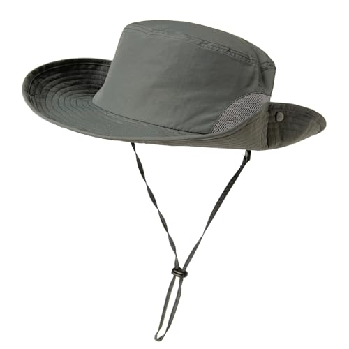 TOP-EX Sommer Sonnenhüte Golf Bucket für Männer mit Großem Kopf Breiter Rand Boonie Safari Wasserdicht Strand UPF50+ Angeln Wandern Dunkelgrau Groß X-Groß L XL von TOP-EX