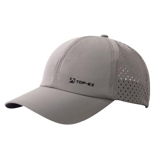 TOP-EX XL/XXL Atmungsaktivem Baseball Cap Herren UV-Schutz Sommer Kappe Sonnenhut Basecap Running Cap Sports Golf Cap 95556-Dunkelgrau M/L von TOP-EX