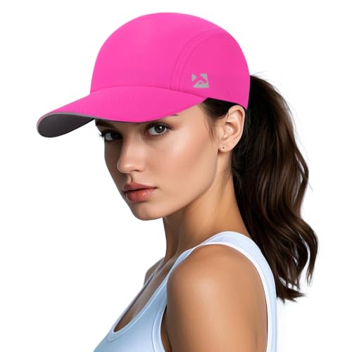 TOP-EX XL/XXL Pferdeschwanz Baseball Caps Damen Atmungsaktiv Kuehl Baseballkappe Sonnenschutz Leicht Sonnenhut Tennis Laufen Sommerhut Fuchsie Large von TOP-EX