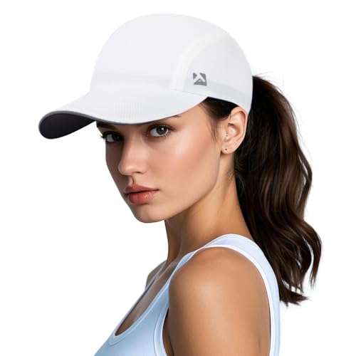 TOP-EX XL/XXL Ponytail Baseballkappe Damen Sommer Atmungsaktiv Kuehl Baseball Caps Uv-Schutz Leicht Tennis Sonnenhut Golf Trekkingg Laufmütze Weiß Mittel von TOP-EX