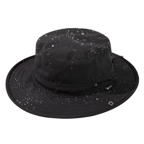 TOP-EX XL/XXL UPF 50 Sonnenhut Herren Bucket Hut Damen mit breiter Krempe Wasserdicht Sonnenschutz Mütze Anglerhut Regenhut Wanderhut Faltbar Schwarz M/L von TOP-EX