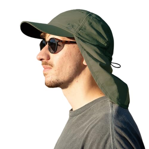 TOP-EX XL/XXL wasserdichte Baseball Cap Herren mit Nackenklappe UV-Schutz Sonnenhüte Damen, Faltbar Sommerhüte Safari Wandern Outdoor-Hut Atmungsaktiv Verstellbar Amy grün M/L von TOP-EX