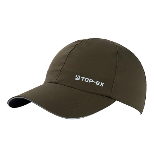 TOP-EX wasserdichte Baseball Cap Herren Running Cap Sommer Kappe Sonnenhut Basecap Großer Kopf Sports Golf Cap 65 Tennis Laufkappe UV-Schutz M/L Army Grün von TOP-EX