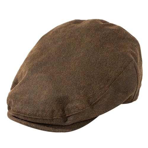 TOP-EX wasserdichte Herren Schiebermütze für Regenwetter - Stilvolle Schirmmütze im Peaky Blinders Stil,ideal für Golf,Angeln,Schießen,Wandern,Jagd und als Schlägermütze Coffee,XL/XXL von TOP-EX