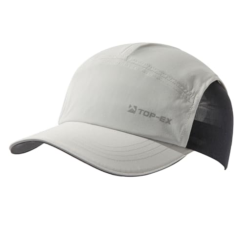 TOP-EX XL/XXL Baseball Cap Herren Damen mit Atmungsaktivem Mesh Running Caps Sonnenschutz Sommer Kappe Sonnenhut Basecap Sports Golf Cap hellgrau XL/XXL von TOP-EX
