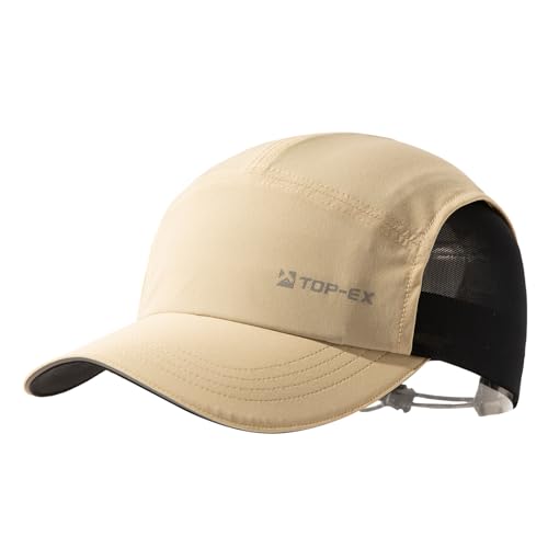 TOP-EX XL/XXL Baseball Cap Herren mit Atmungsaktivem Mesh Running Caps UV-Schutz Sommer Kappe Sonnenhut Basecap Sports Golf Cap 95550-Khaki XL/XXL von TOP-EX